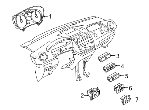 2011 Ford Transit Connect Cluster & Switches Diagram