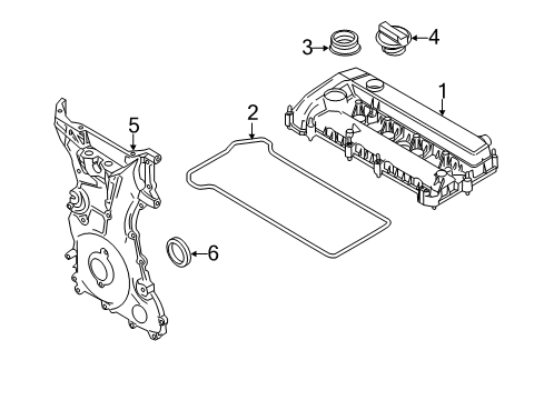 2011 Lincoln MKZ Valve & Timing Covers Diagram