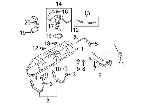 2010 Ford E-150 Valve Assembly - Fuel Vapour Diagram for 4C2Z-9B593-AB