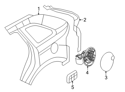 2012 Ford Edge Quarter Panel & Components Diagram