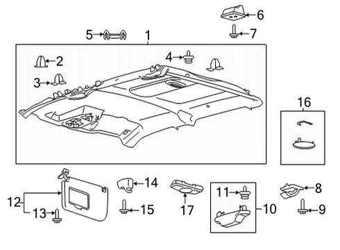 2021 Ford F-150 Interior Trim - Cab Diagram 6 - Thumbnail