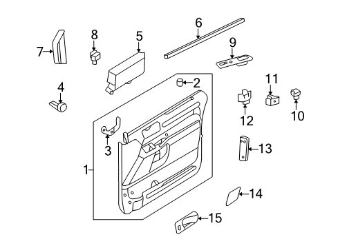 2007 Ford Freestar Panel Assembly - Door Trim Diagram for 6F2Z-1723942-AAA