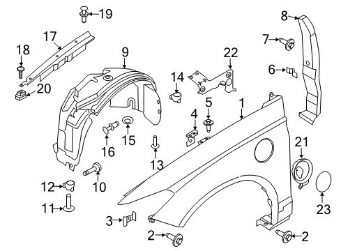 2014 Ford Fusion Door - Fuel Tank Filler Access Diagram for DG9Z-54405A26-B