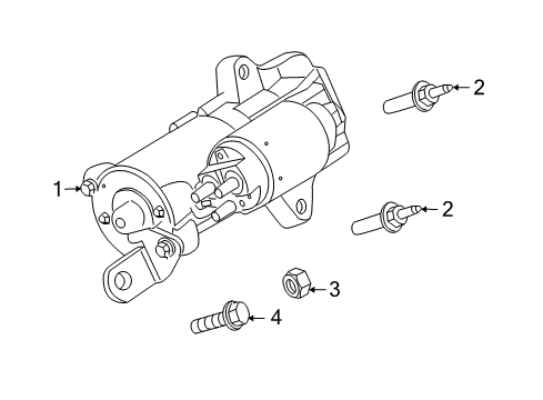 2009 Mercury Mariner Starter Motor Assembly Diagram for BB5Z-11002-A