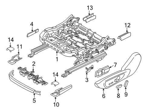 2016 Lincoln MKZ Valance - Seat Assembly Diagram for DP5Z-54647K11-AF