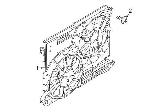 2017 Lincoln MKX Cooling System, Radiator, Water Pump, Cooling Fan Diagram 1 - Thumbnail