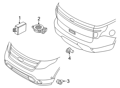 2013 Ford Explorer Module - Parking Aid System Diagram for DA5Z-15K866-A