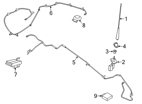 2014 Lincoln MKZ Antenna & Radio Diagram