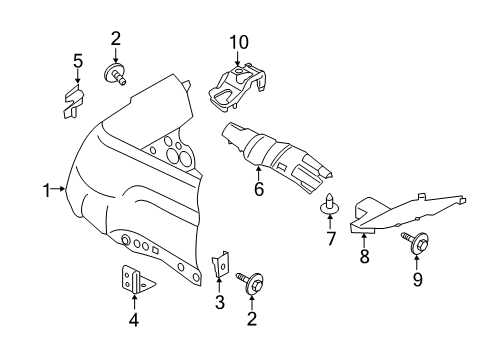 2018 Ford Transit-250 Fender & Components Diagram