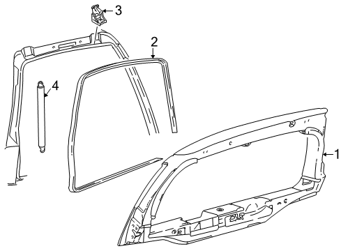 2001 Ford Excursion Gate & Hardware Diagram