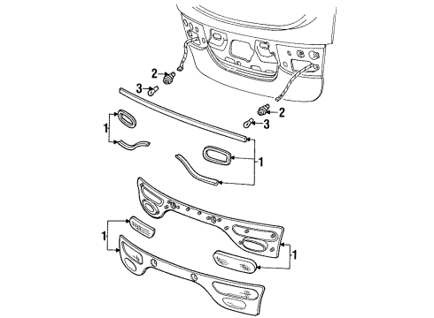 1998 Mercury Sable Rear Reflector Diagram