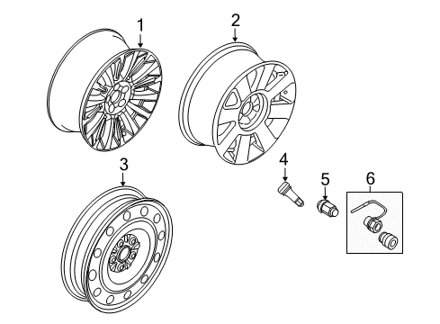 2013 Lincoln MKT Wheels Diagram 1 - Thumbnail