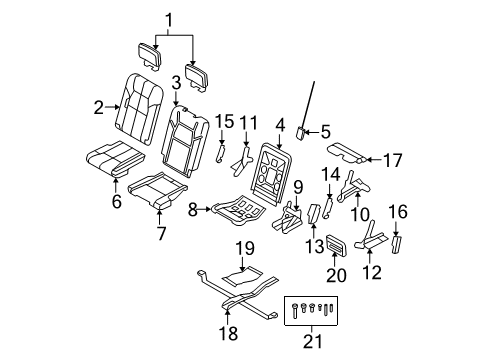 2009 Ford Explorer Rear Bench Seat Diagram