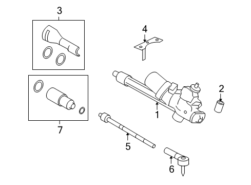 2005 Ford Escape Gear And Pinion Assembly - Driving Diagram for 6M6Z-3332-A