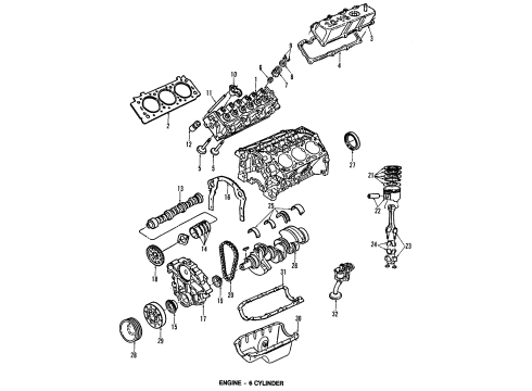 1993 Mercury Topaz Engine Parts & Mounts, Timing, Lubrication System Diagram 2 - Thumbnail