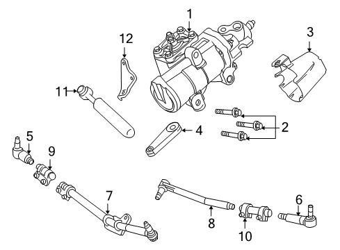 2008 Ford F-250 Super Duty END ASY - DRAG LINK ROD Diagram for LC3Z-3A131-C