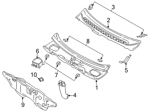 2007 Mercury Montego Cowl Diagram