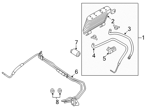 2009 Ford Explorer Sport Trac Trans Oil Cooler Diagram 2 - Thumbnail