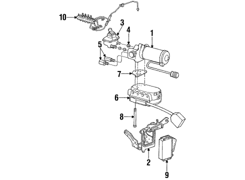 1995 Mercury Cougar Bracket Diagram for F6SZ2C304BA