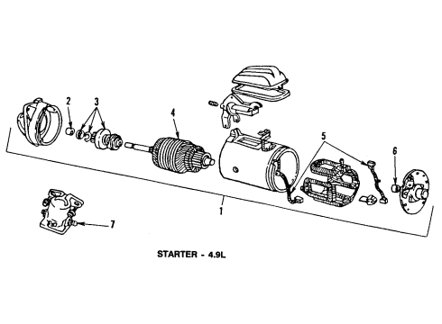 1994 Ford E-350 Econoline Starter, Charging Diagram 3 - Thumbnail