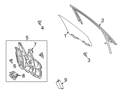 2023 Lincoln Corsair Glass - Front Door Diagram