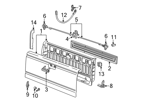 2008 Ford Ranger Tail Gate Diagram