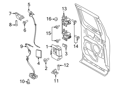 2023 Ford F-150 Lock & Hardware Diagram 5 - Thumbnail