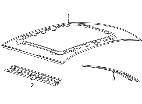 2010 Lincoln MKS Roof & Components Diagram 1 - Thumbnail