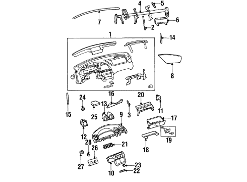 2001 Mercury Cougar Sensor - Man. Lever Position - Mlps Diagram for 6L8Z-7F293-AA