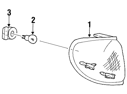 2000 Mercury Mountaineer Park & Side Marker Lamps Diagram