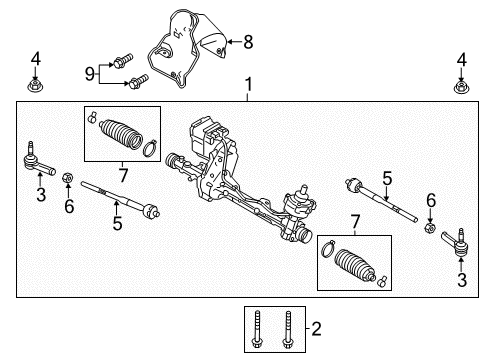 2015 Ford Special Service Police Sedan Steering Column & Wheel, Steering Gear & Linkage Diagram 4 - Thumbnail