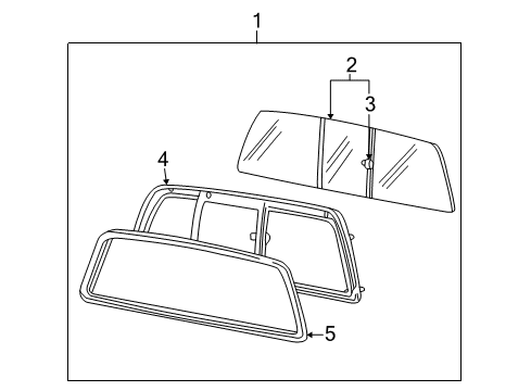 1999 Ford F-250 Super Duty Back Glass Diagram 2 - Thumbnail