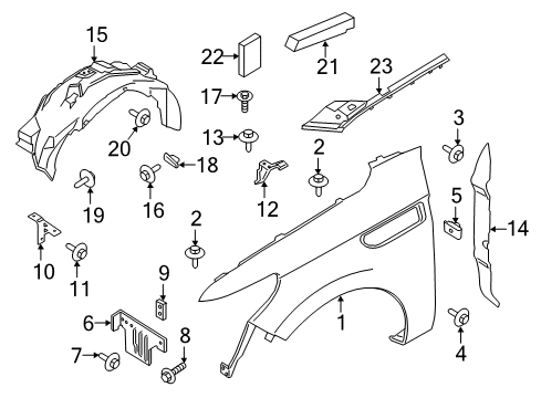 2018 Lincoln Navigator Fender & Components Diagram