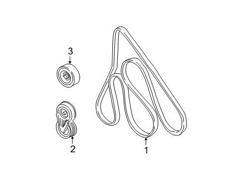 2004 Ford Explorer Sport Trac Belts & Pulleys Diagram