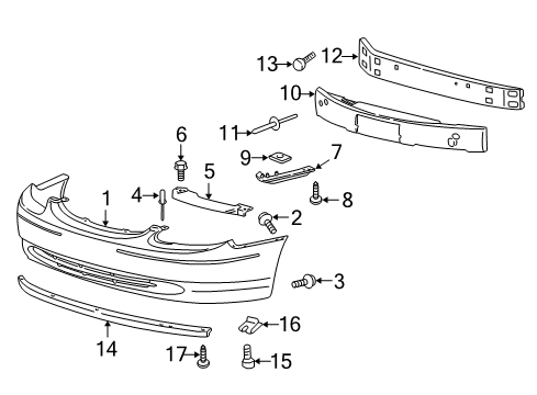 2000 Ford Taurus Panel Diagram for YF1Z-17626-AA