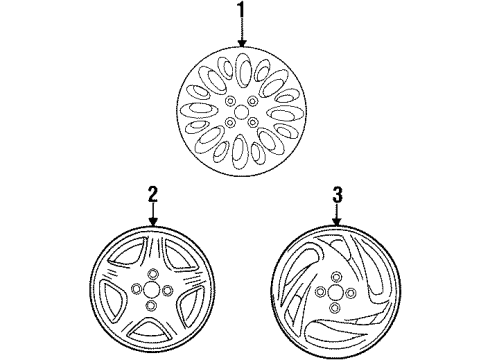 1999 Ford Escort Wheel Assembly Diagram for F8KZ1007AA