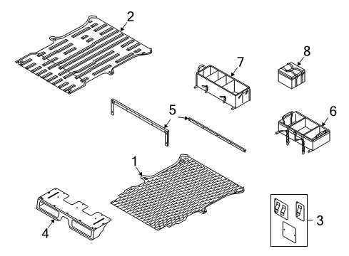 2011 Ford Transit Connect Carpet - Luggage Compartment Diagram for BT1Z-5413046-AA