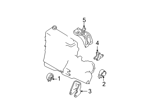 2005 Ford Focus Engine & Trans Mounting Diagram 2 - Thumbnail