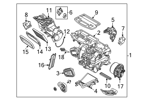 2013 Ford Fiesta Blower Motor & Fan, Air Condition Diagram 2 - Thumbnail