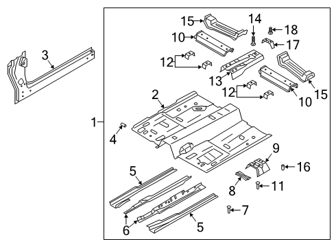 2021 Lincoln Corsair REINFORCEMENT ASY - PARKING BR Diagram for LX6Z-2L624-A