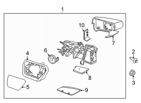 2021 Ford F-150 Outside Mirrors Diagram 6 - Thumbnail