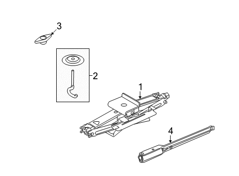 2005 Ford Crown Victoria Jack & Components Diagram