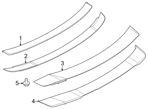 2024 Ford Mustang Rear Spoiler Diagram 1 - Thumbnail