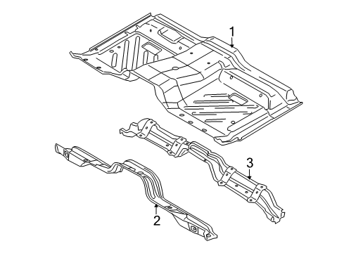 2013 Lincoln Navigator Pan Assembly - Floor Diagram for BL1Z-7811135-A