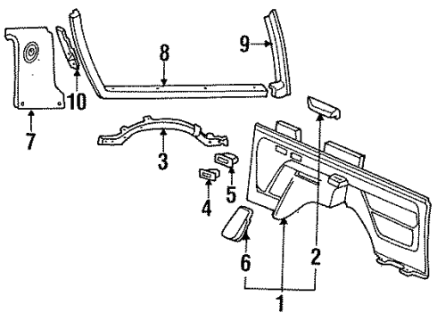 1994 Ford Bronco RECEPTACLE FRT ST BK Diagram for D2AZ6562876A