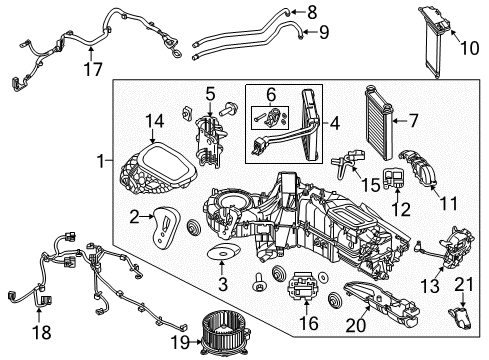 2014 Ford F-250 Super Duty Heater Core & Control Valve Diagram 2 - Thumbnail