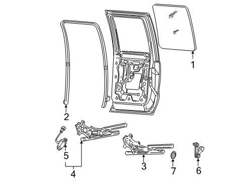 2002 Ford F-150 Door & Components, Electrical Diagram 5 - Thumbnail