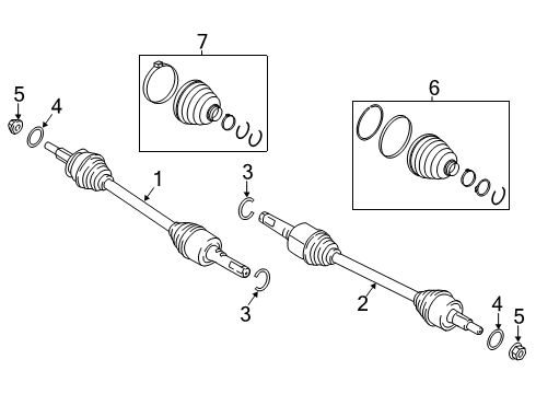 2018 Ford Expedition Axle Shaft - Rear Diagram