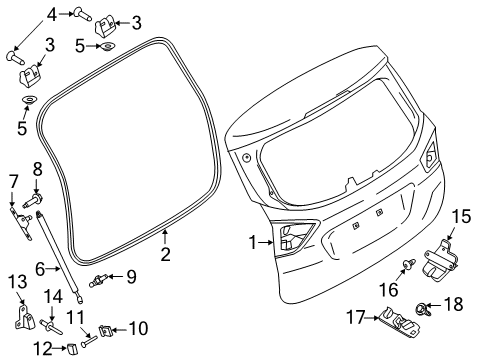 2015 Ford C-Max Lift Gate Diagram 2 - Thumbnail