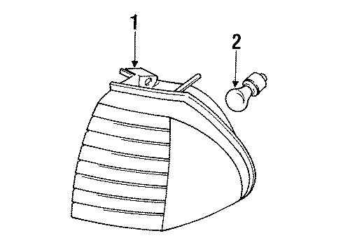 1994 Ford Tempo Parking Light - Without Bulb Diagram for F23Z-13200-A